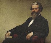 William Morris Hunt Judge John Lowell oil painting on canvas